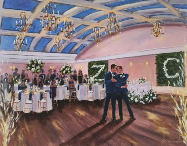 Live wedding painting Madison, WI - Image 2